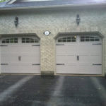 Two garage doors installed on nice house
